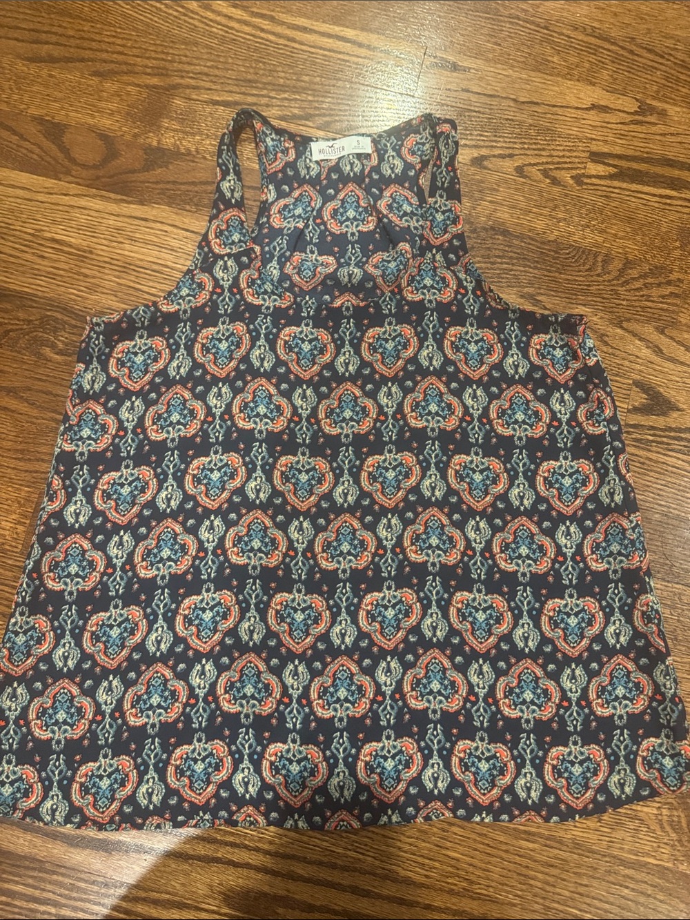 Holster Racerback Flowy Patterned Tank in Size Small Oversized Fit